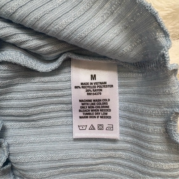 Aeropostale The OG Tee Collection Shrunken Tee Ribbed Blue Medium NWT - Picture 5 of 7